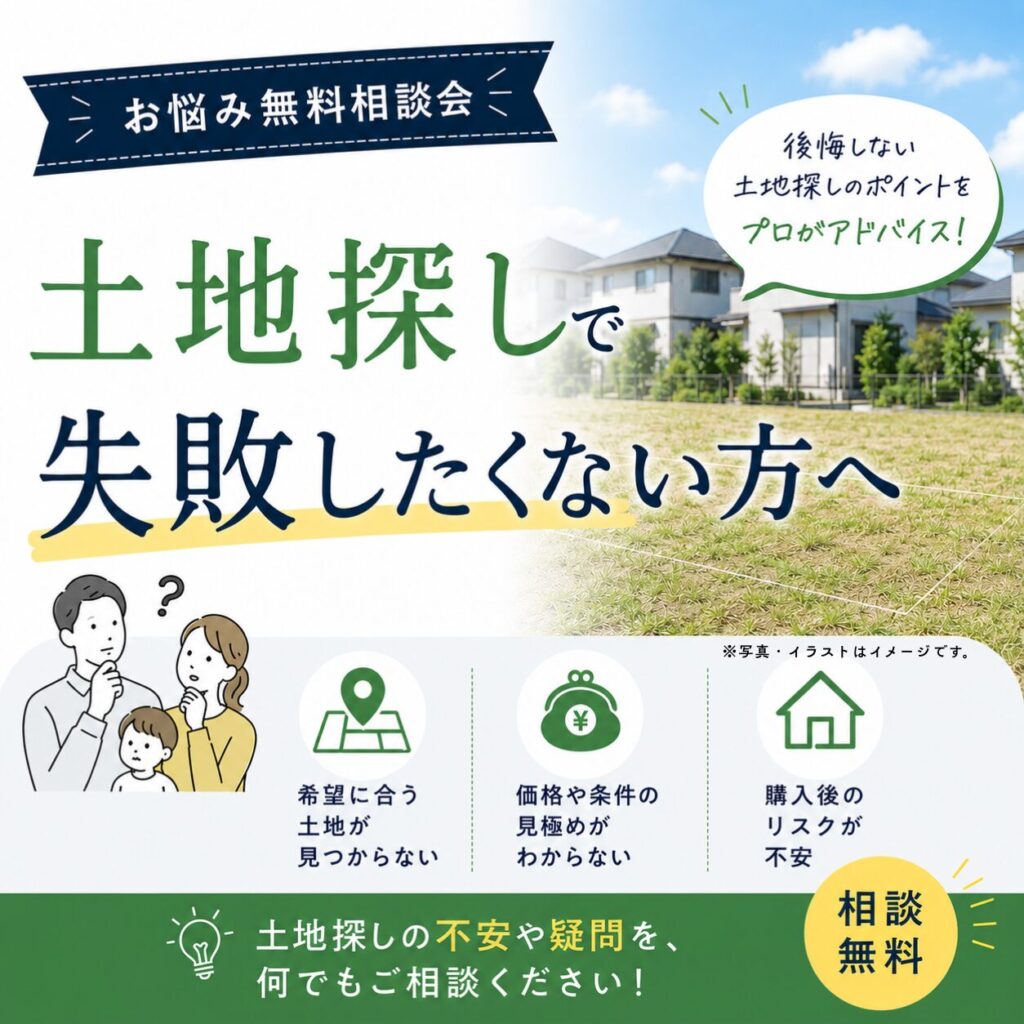 【無料相談会】土地探しで失敗したくない方へ