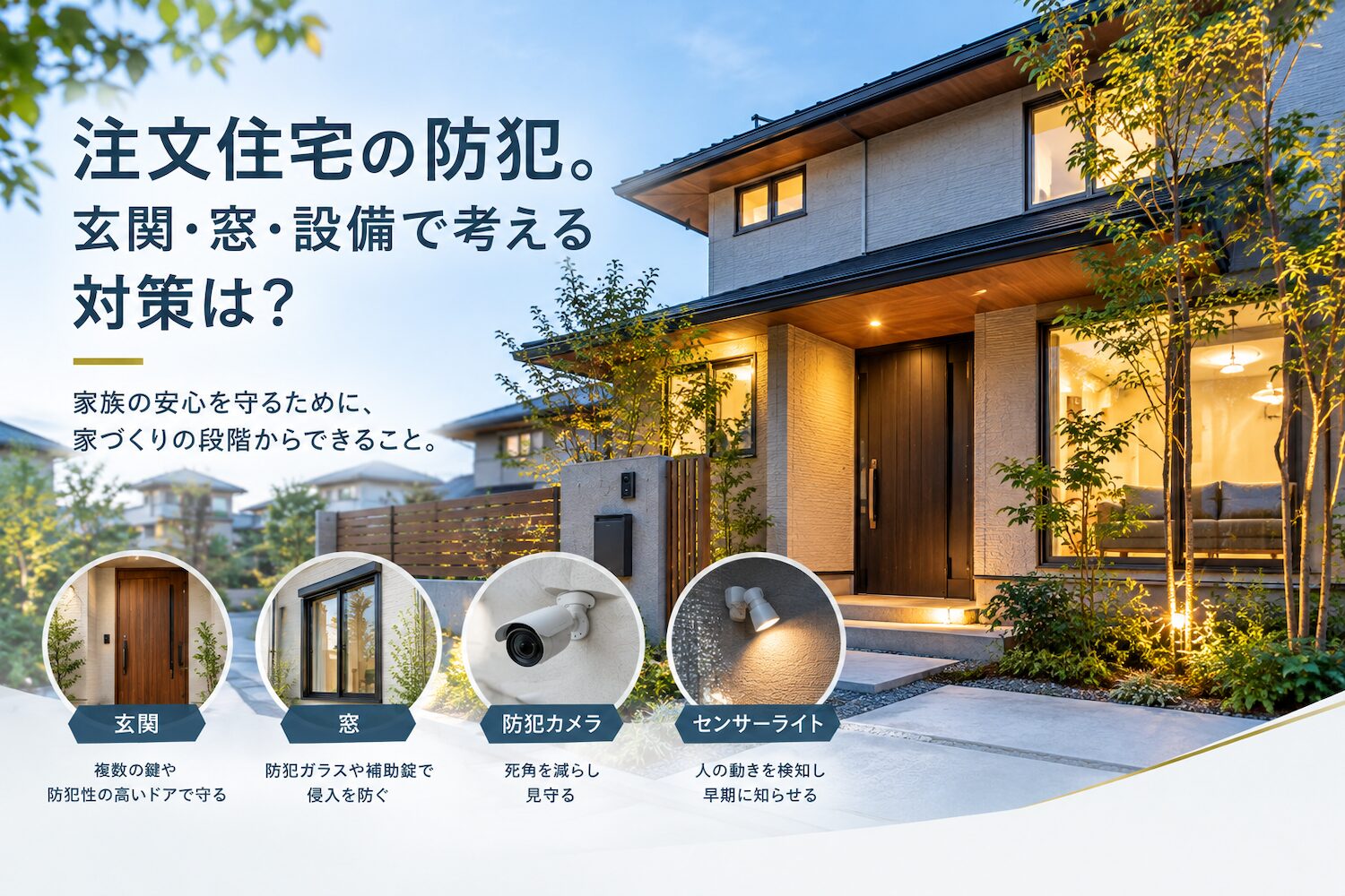 注文住宅の防犯。玄関・窓・設備で考える対策は？